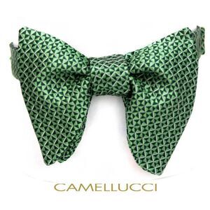 Green Ornament Silk Bow tie‎ Big Butterfly Bow tie S464